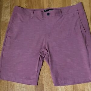 Travis Mathew Men's Pink Flat Front Sand Harbor Golf Shorts